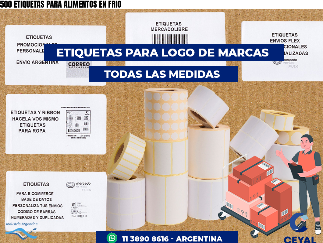 500 ETIQUETAS PARA ALIMENTOS EN FRIO