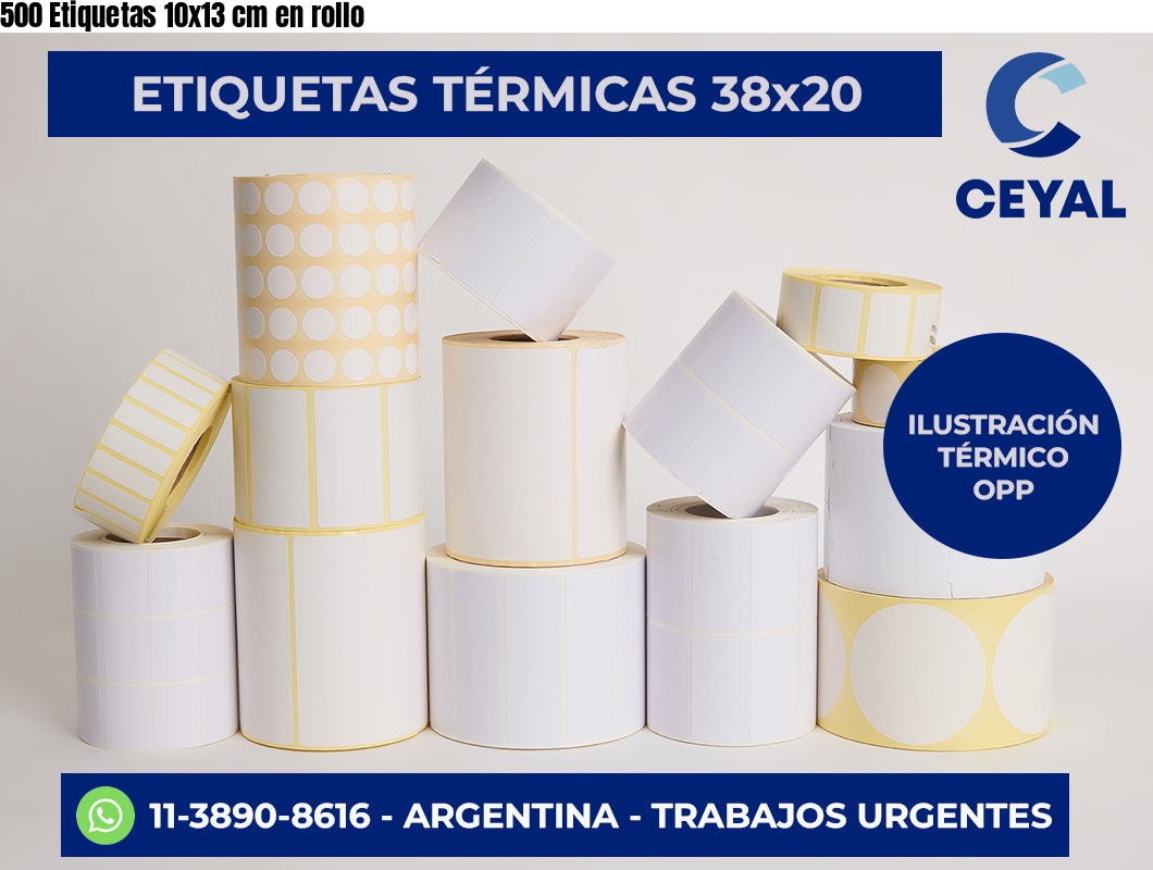 500 Etiquetas 10×13 cm en rollo