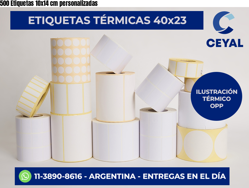 500 Etiquetas 10×14 cm personalizadas