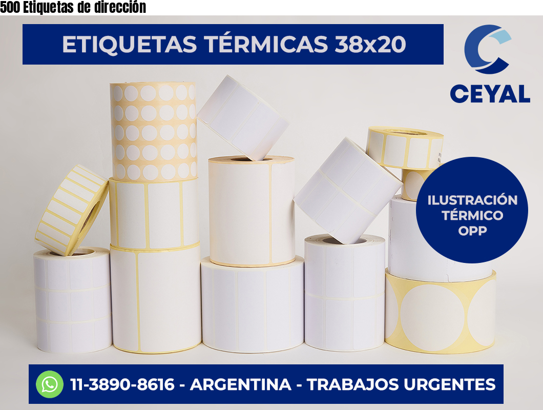 500 Etiquetas de dirección