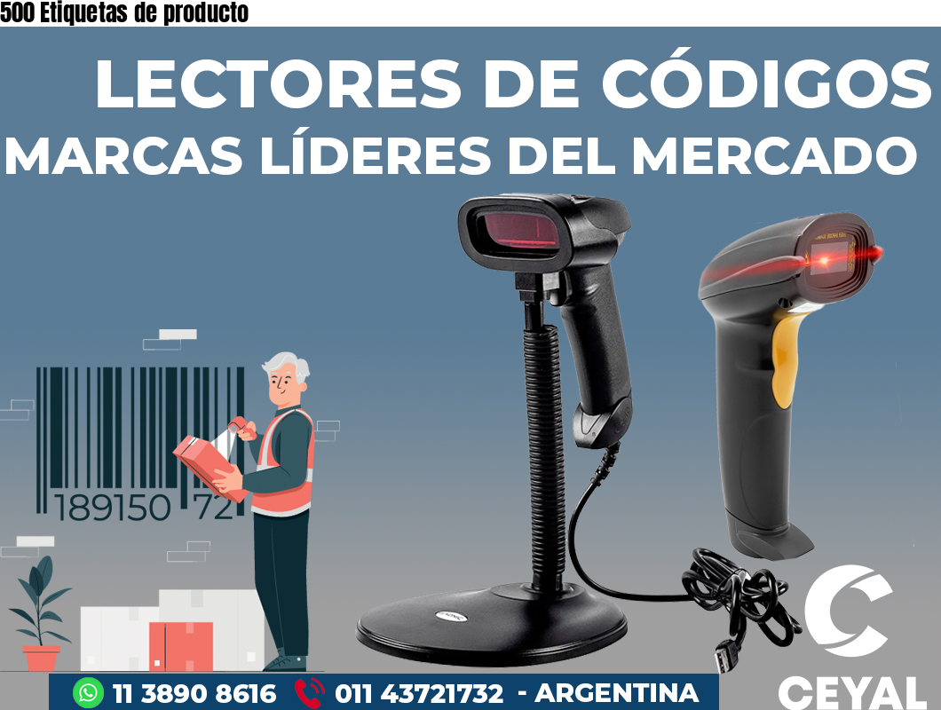 500 Etiquetas de producto