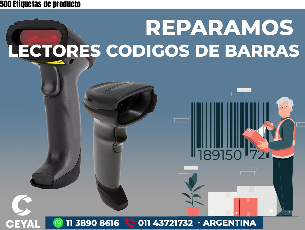 500 Etiquetas de producto