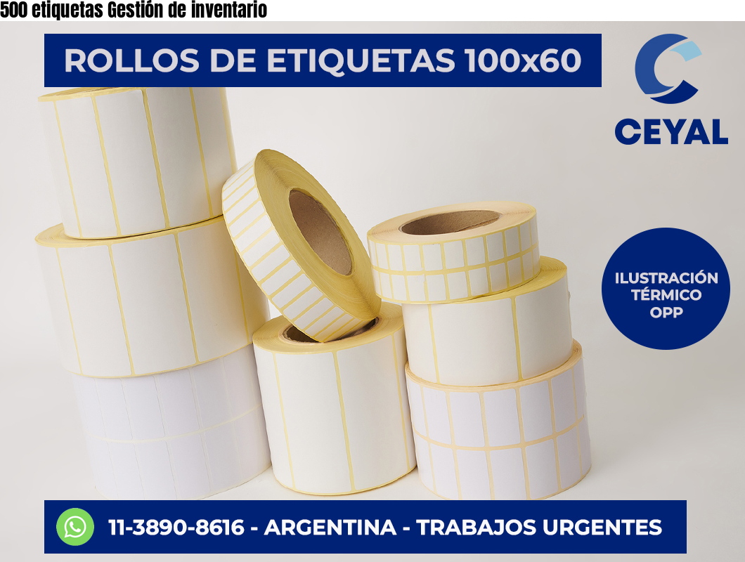 500 etiquetas Gestión de inventario
