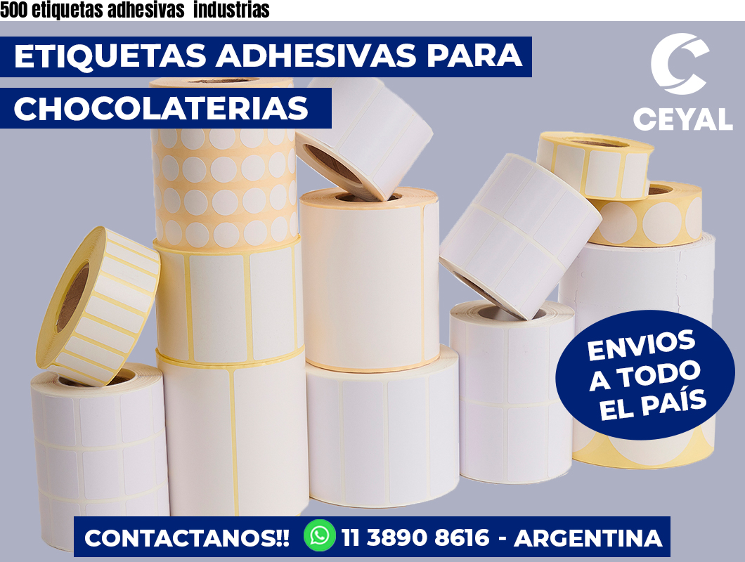 500 etiquetas adhesivas  industrias