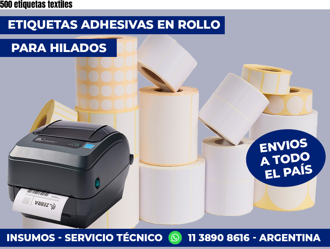 500 etiquetas textiles