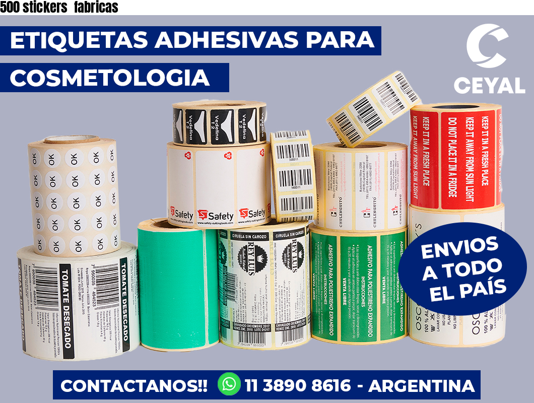 500 stickers  fabricas