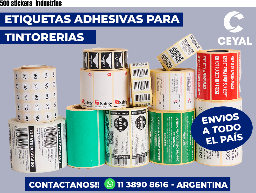 500 stickers  industrias