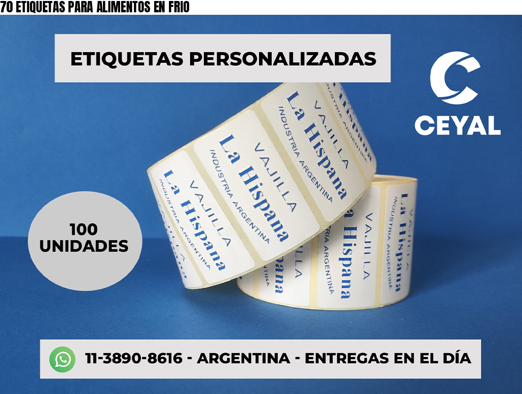 70 ETIQUETAS PARA ALIMENTOS EN FRIO
