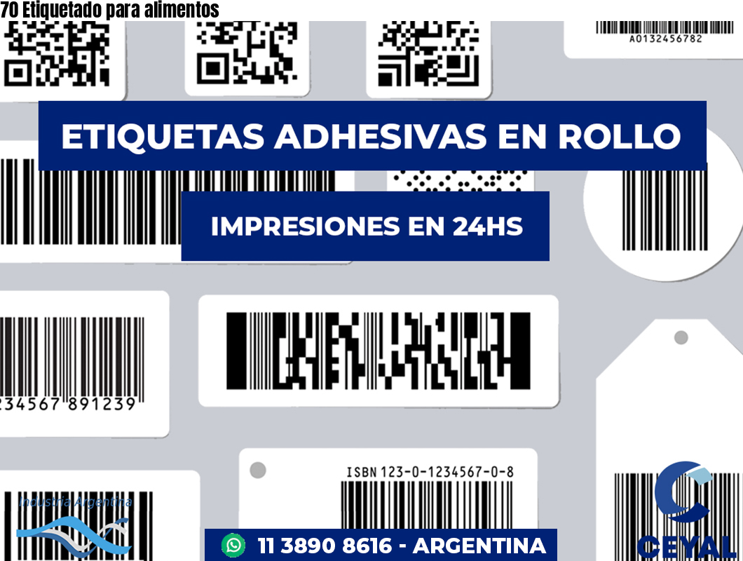 70 Etiquetado para alimentos