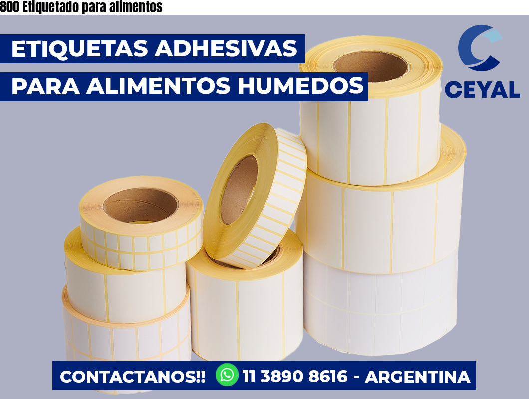 800 Etiquetado para alimentos