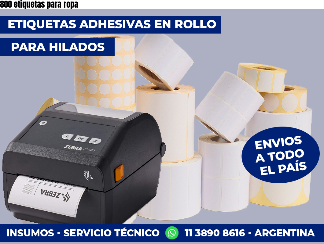 800 etiquetas para ropa