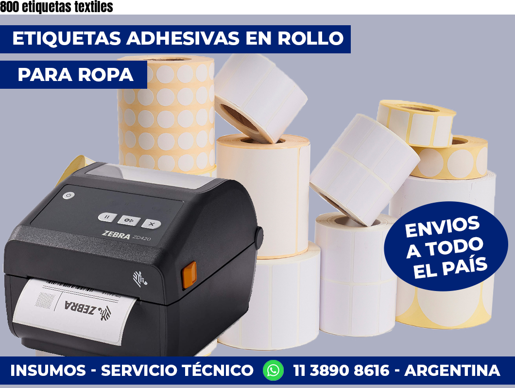 800 etiquetas textiles