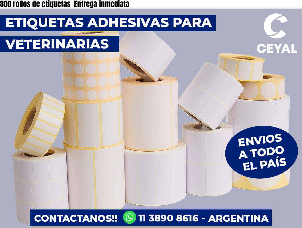 800 rollos de etiquetas Entrega inmediata