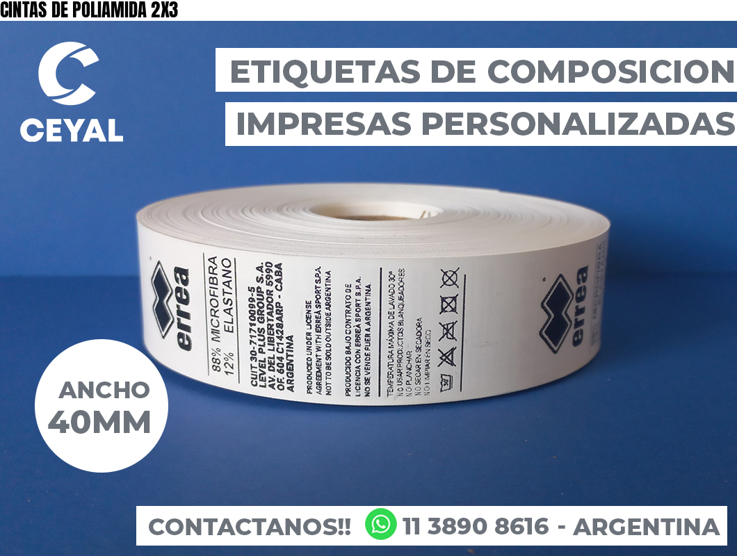 CINTAS DE POLIAMIDA 2X3