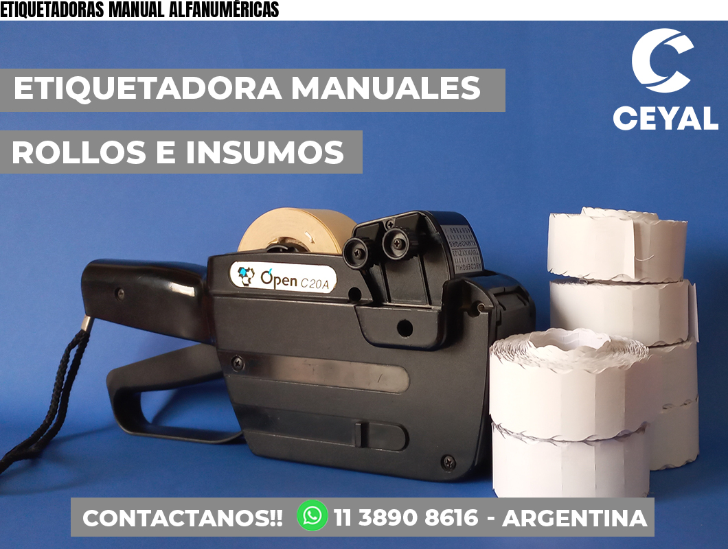 ETIQUETADORAS MANUAL ALFANUMÉRICAS