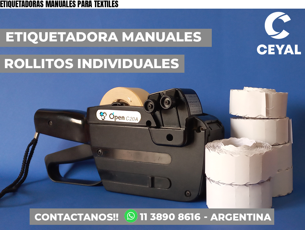ETIQUETADORAS MANUALES PARA TEXTILES