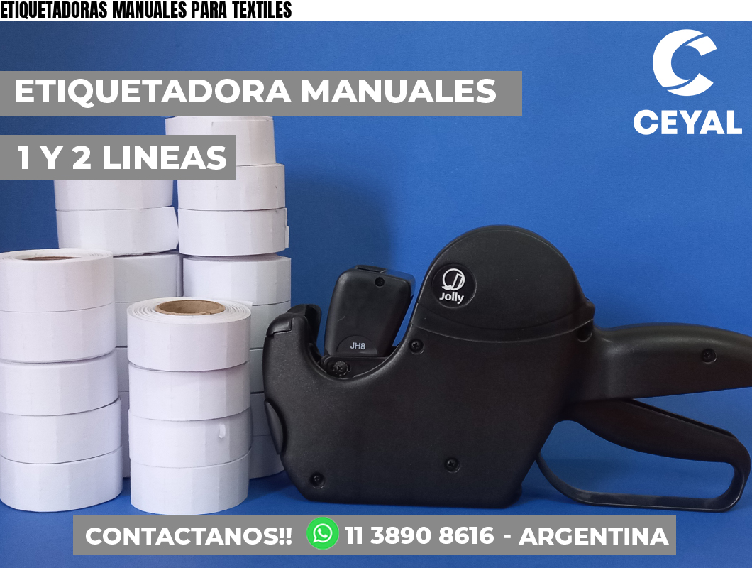 ETIQUETADORAS MANUALES PARA TEXTILES