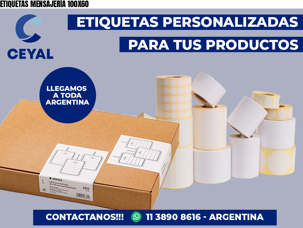 ETIQUETAS MENSAJERÍA 100X60