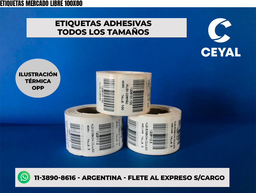 ETIQUETAS MERCADO LIBRE 100X80