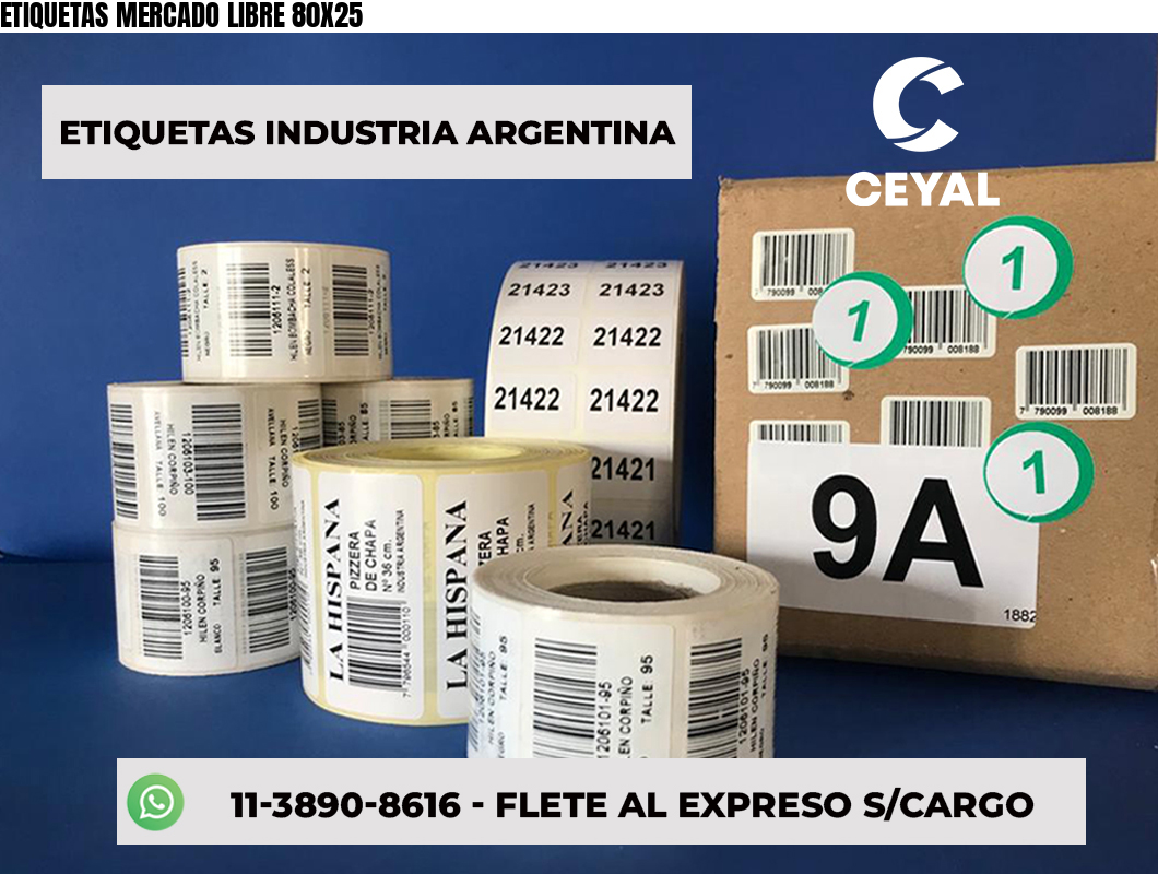 ETIQUETAS MERCADO LIBRE 80X25