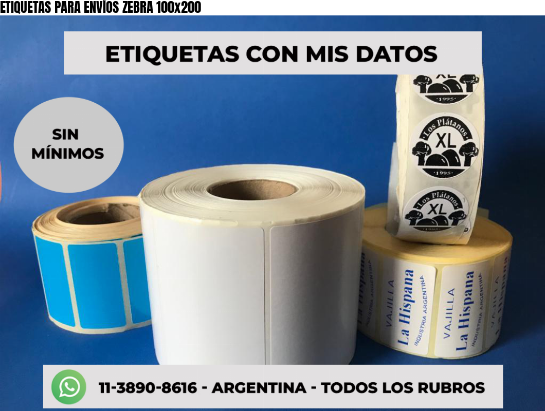 ETIQUETAS PARA ENVÍOS ZEBRA 100x200