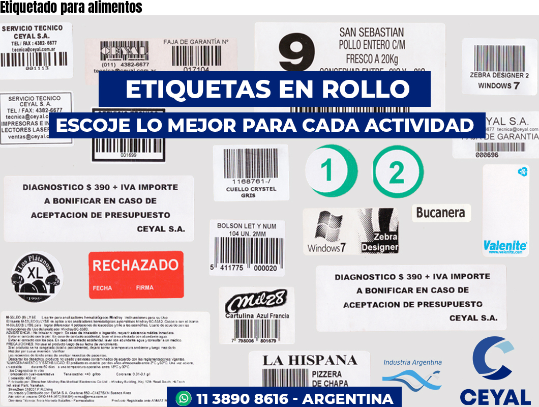 Etiquetado para alimentos