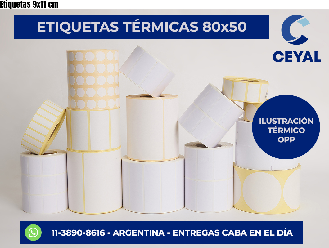 Etiquetas 9×11 cm