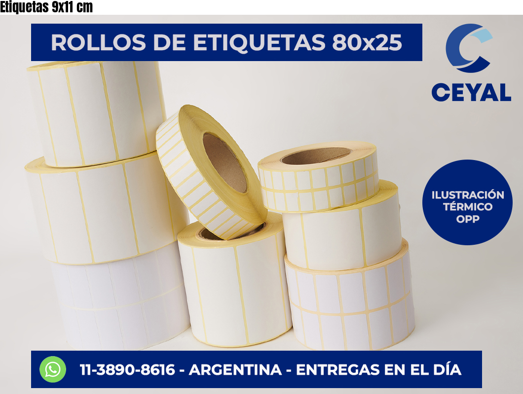 Etiquetas 9×11 cm