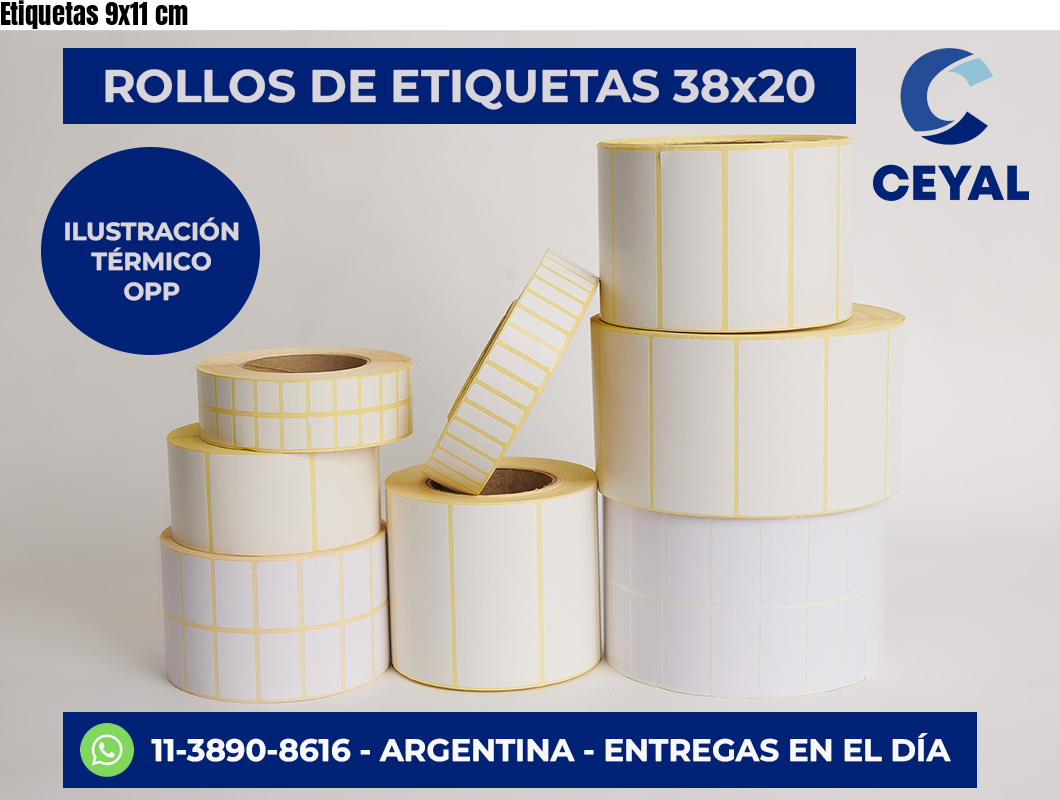 Etiquetas 9×11 cm