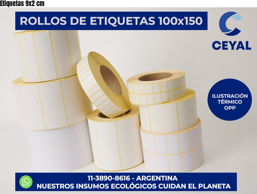 Etiquetas 9×2 cm