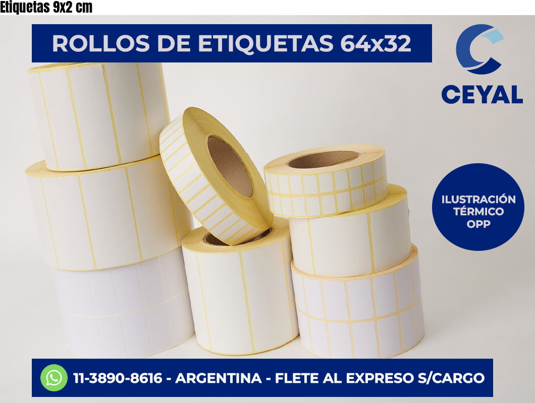 Etiquetas 9×2 cm