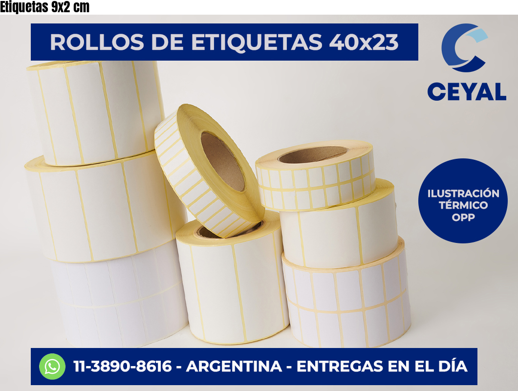Etiquetas 9×2 cm