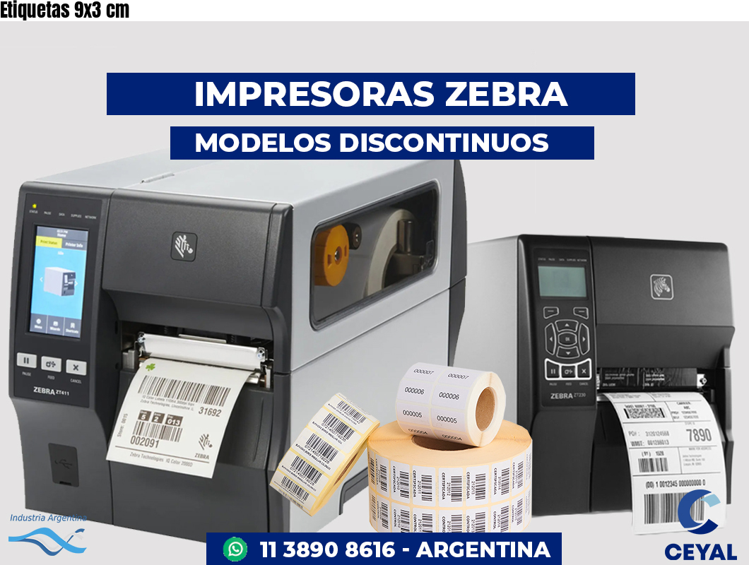 Etiquetas 9x3 cm
