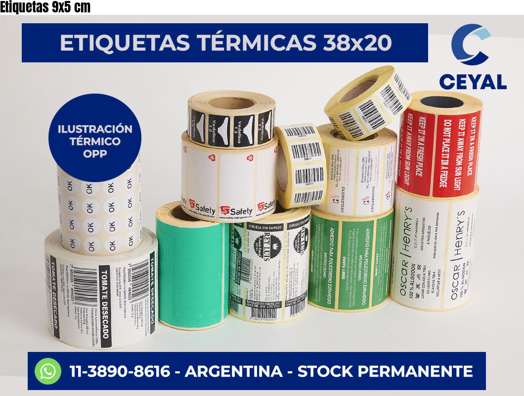 Etiquetas 9×5 cm