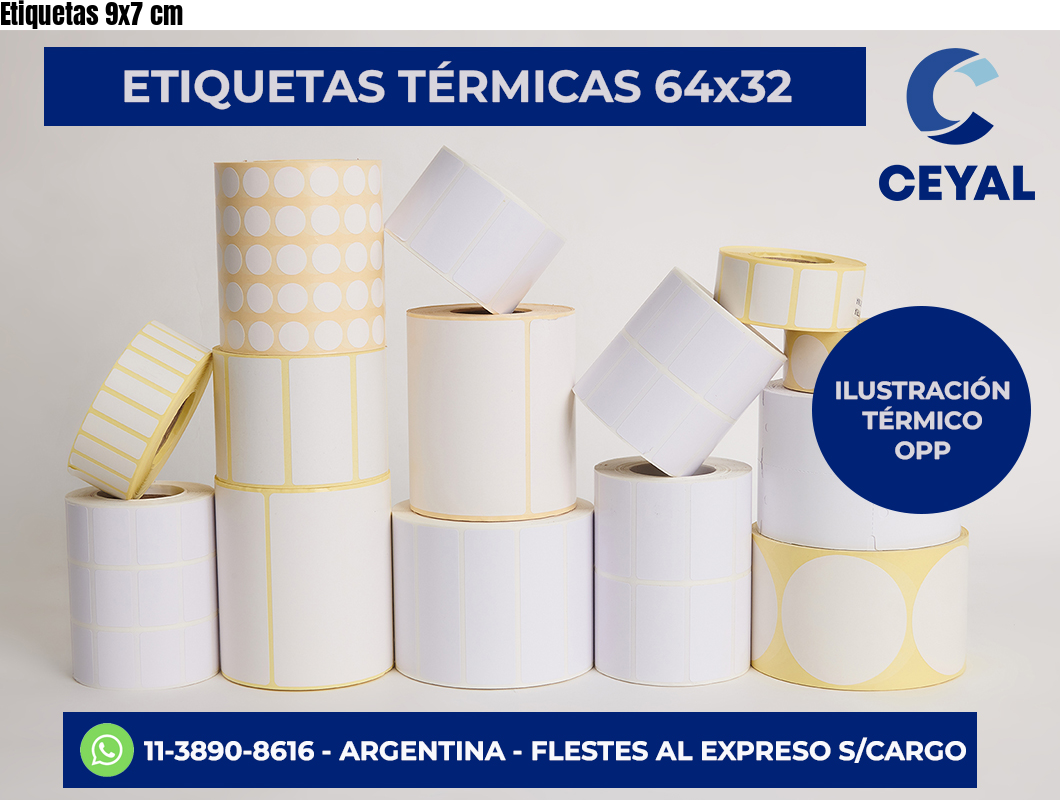 Etiquetas 9×7 cm