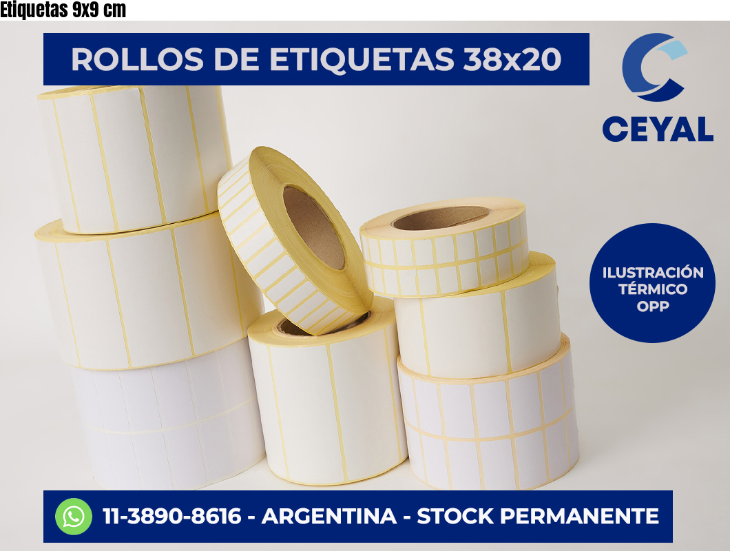 Etiquetas 9×9 cm