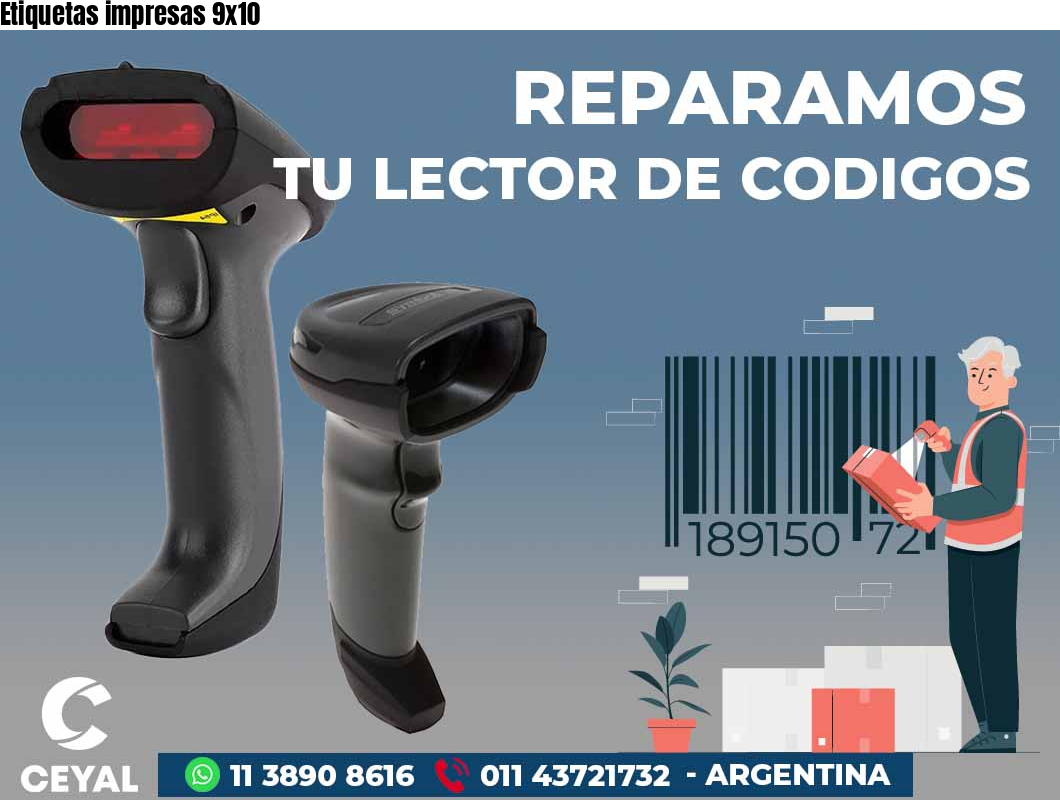 Etiquetas impresas 9x10