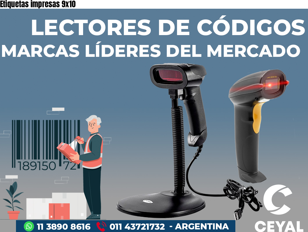 Etiquetas impresas 9x10