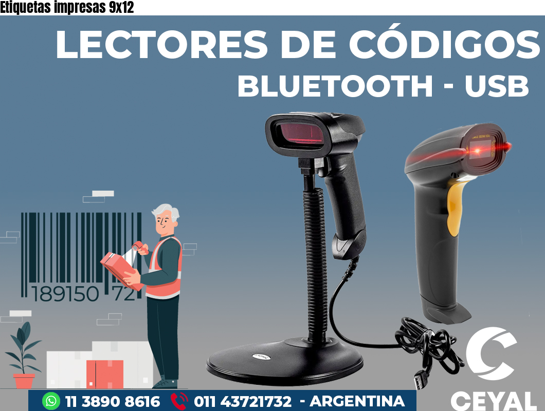 Etiquetas impresas 9x12