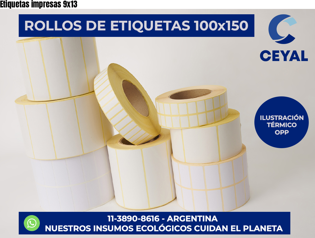 Etiquetas impresas 9×13