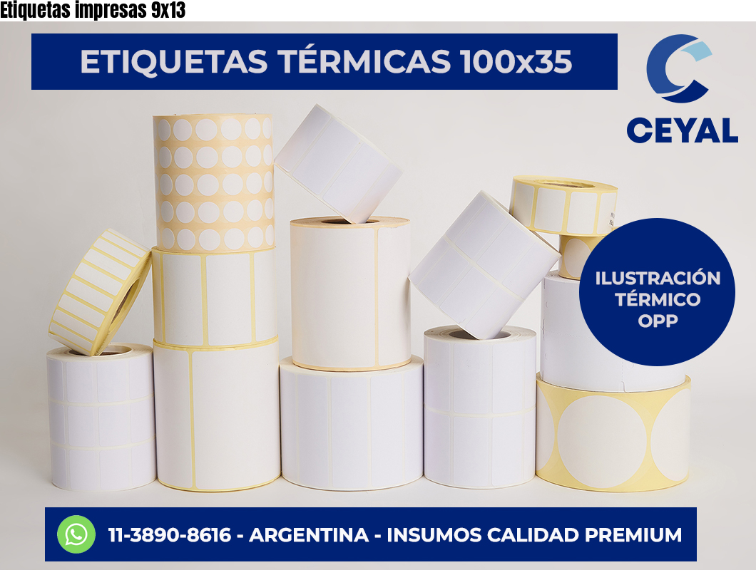 Etiquetas impresas 9×13