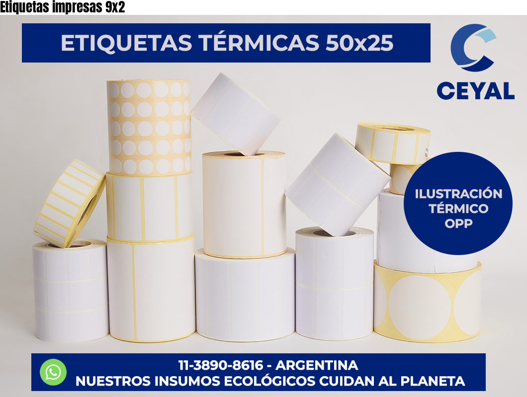 Etiquetas impresas 9×2