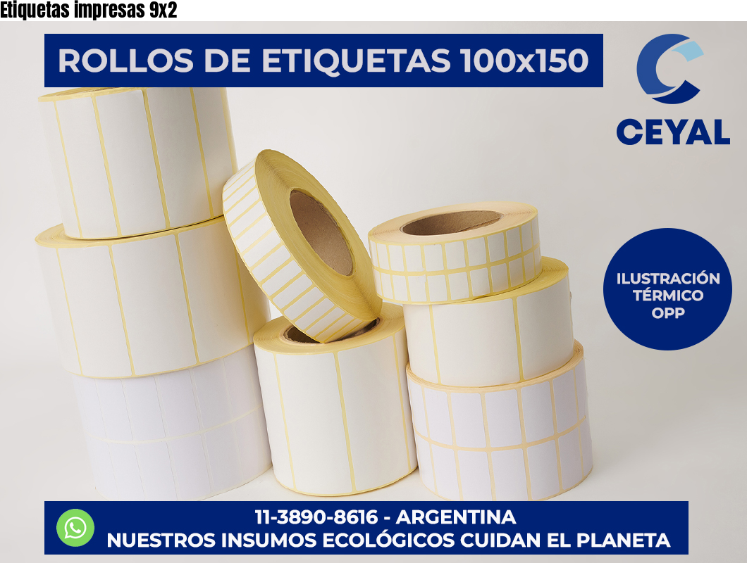 Etiquetas impresas 9×2