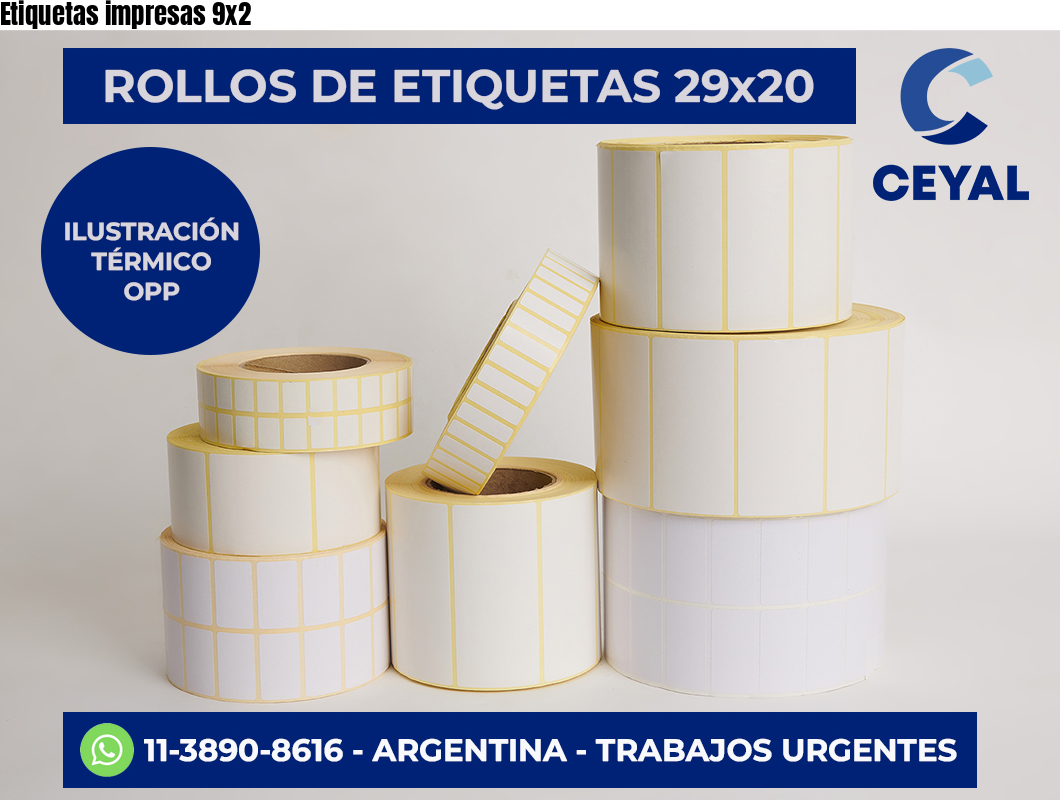 Etiquetas impresas 9×2