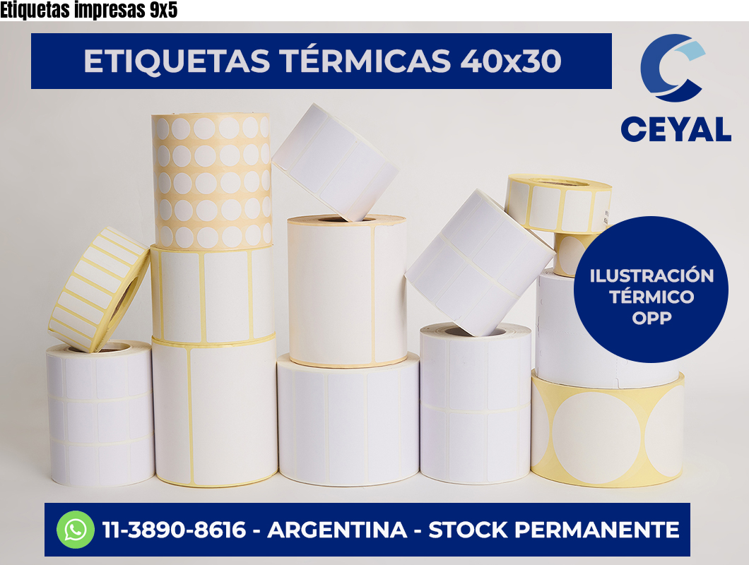 Etiquetas impresas 9×5