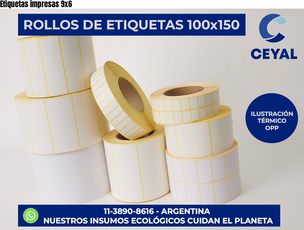 Etiquetas impresas 9×6