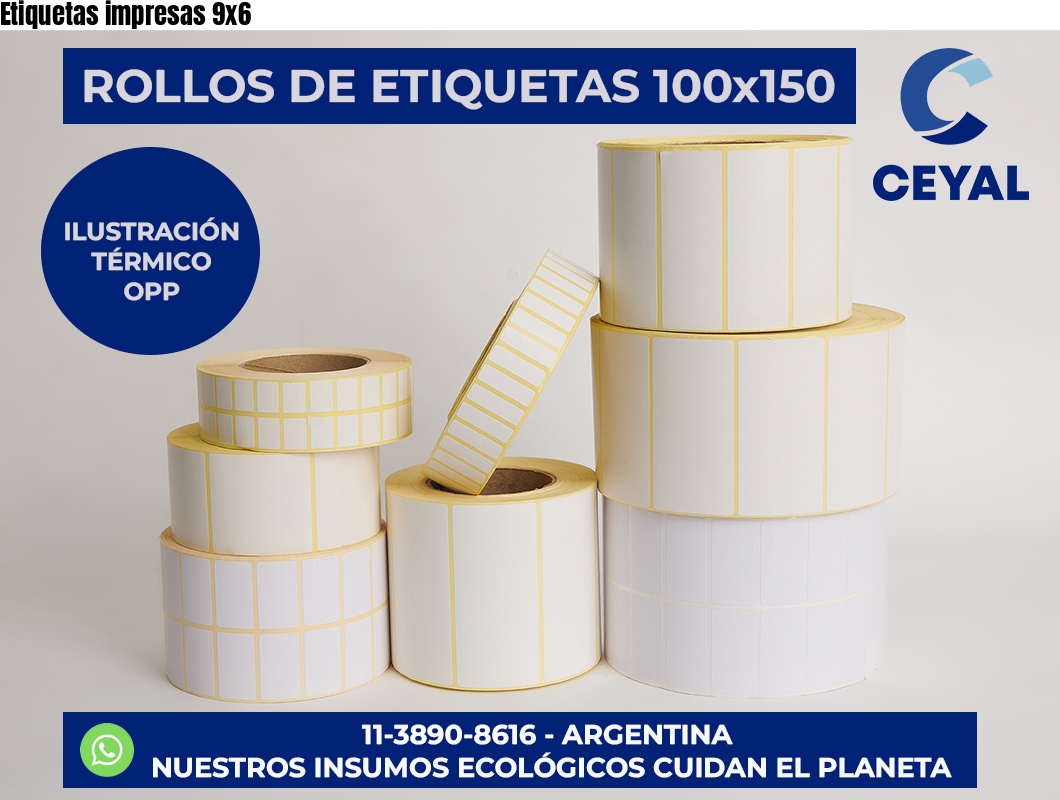 Etiquetas impresas 9×6