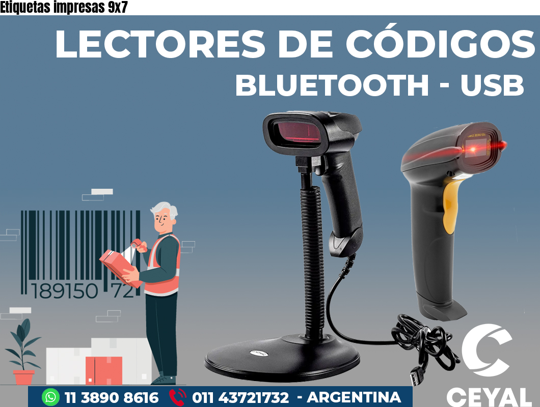 Etiquetas impresas 9x7 