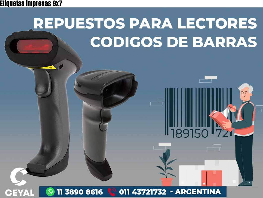 Etiquetas impresas 9x7