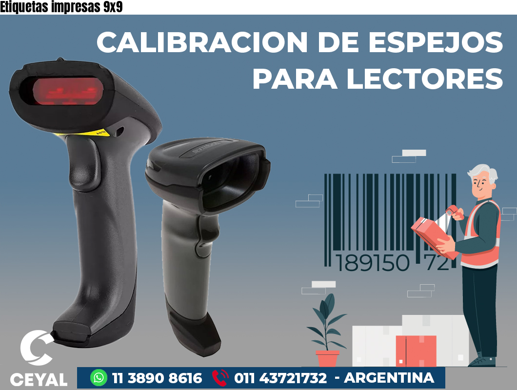 Etiquetas impresas 9x9 
